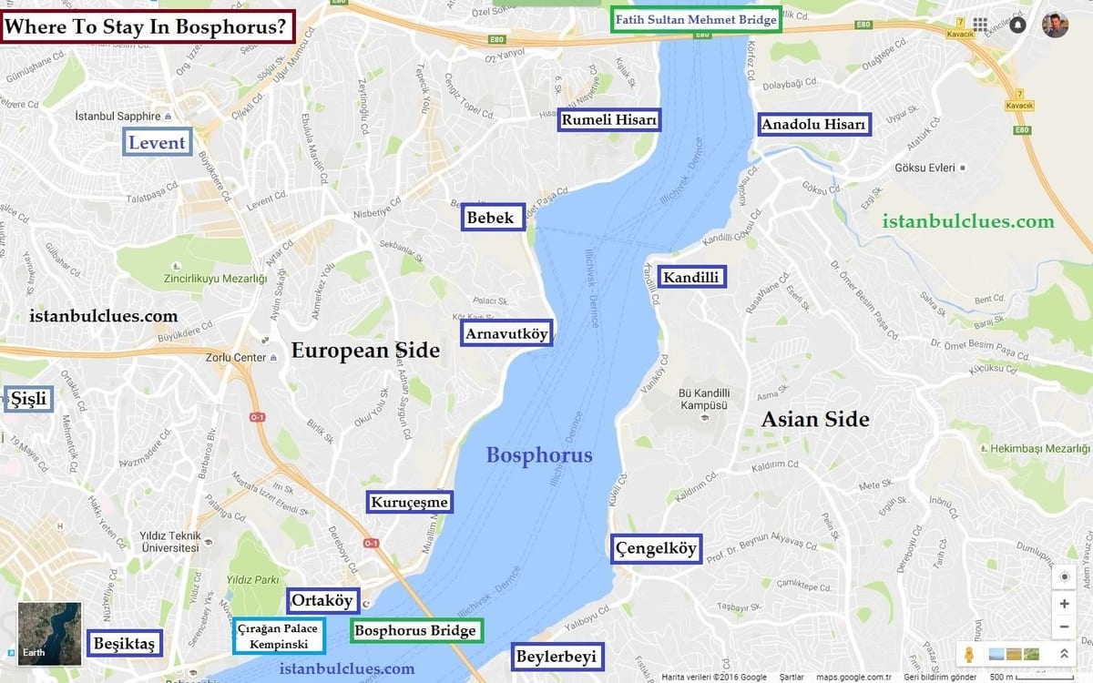 mapa Бебек Stambuł