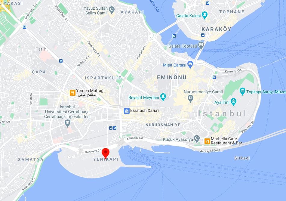 mapa Tureckiej w Stambule