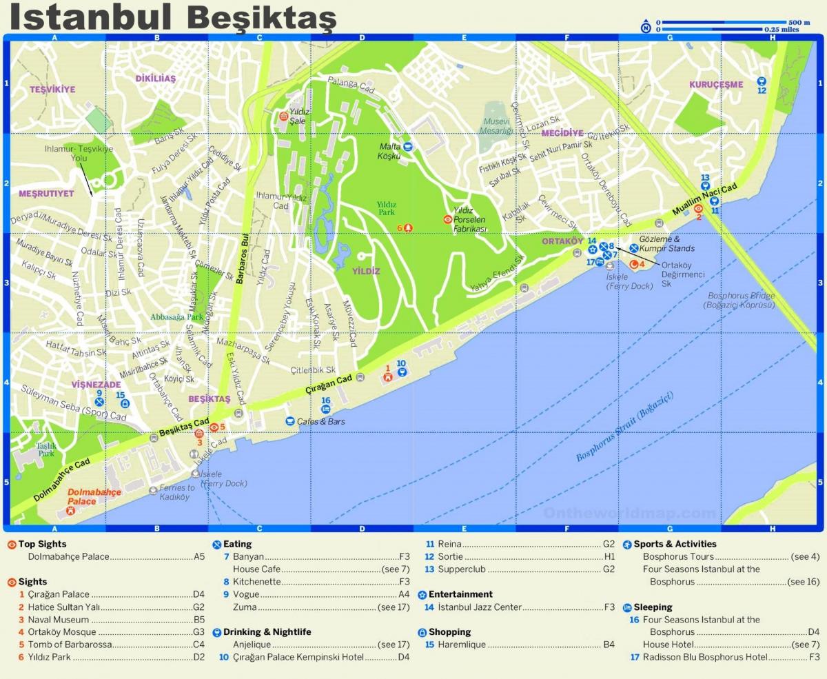 mapa Besiktas Stambuł