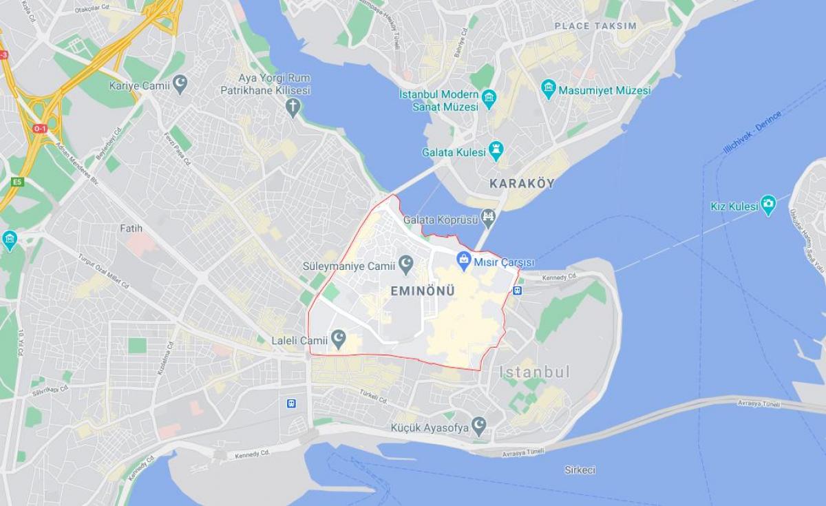 mapa Eminönü Stambuł