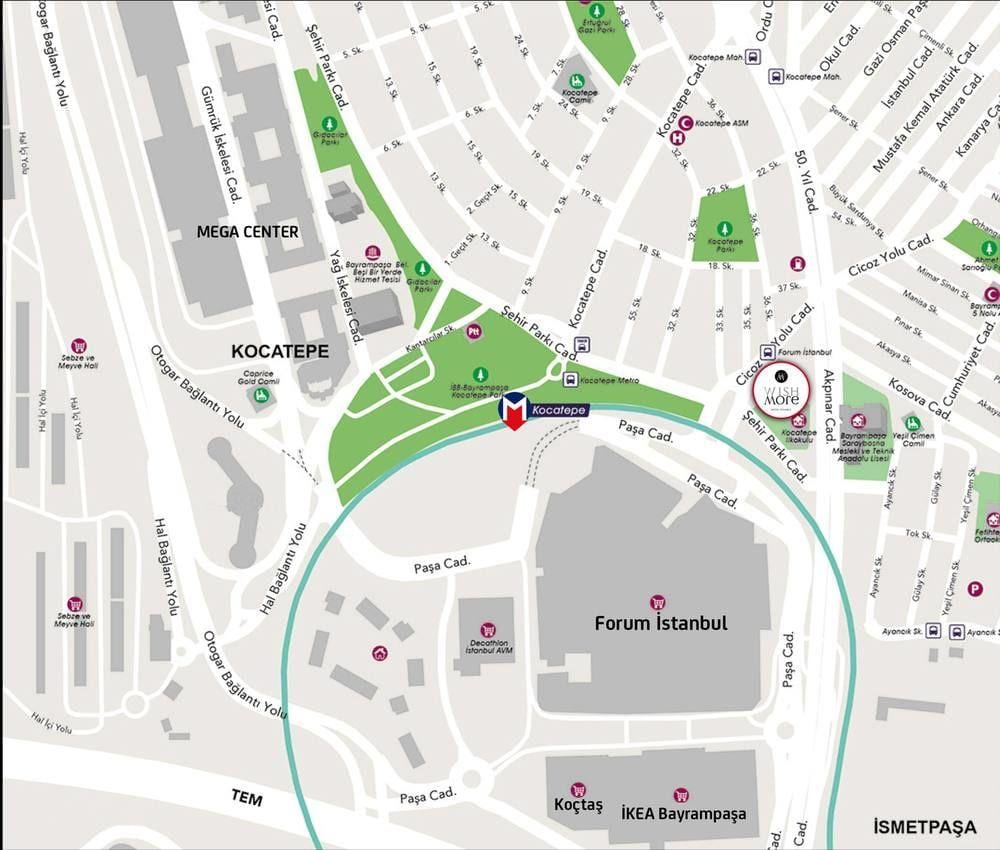 mapa forum Stambule