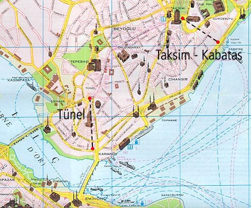 mapa Kabatas Stambuł
