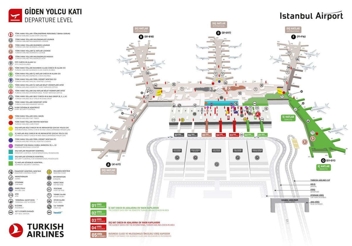 mapę lotniska w Stambule