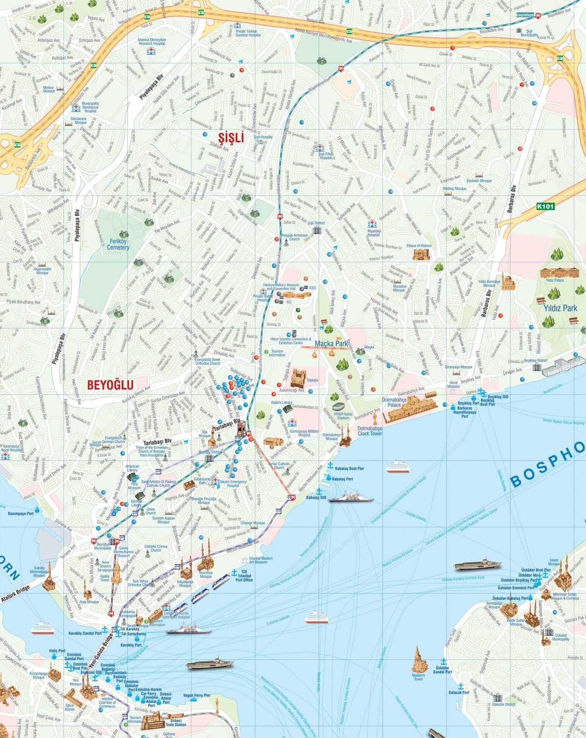 mapa Sisli Stambuł