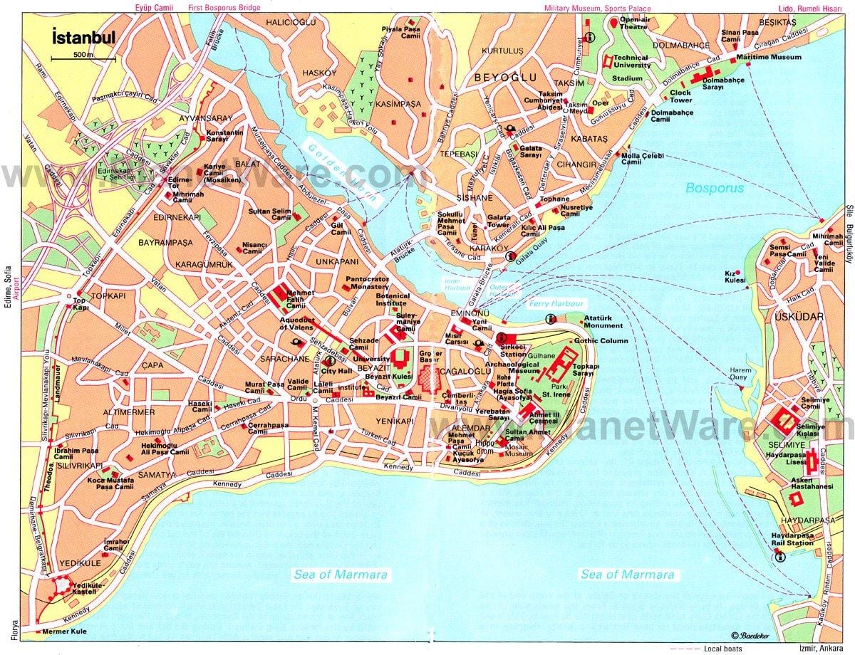 mapa portu w Stambule