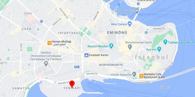 Mapa Tureckiej w Stambule