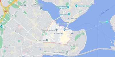 Mapa Eminönü Stambuł