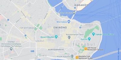 Mapa Karakoy Stambuł