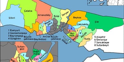 Stambuł regionów mapie