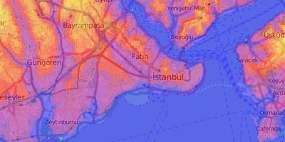 Mapa topograficzna Stambuł