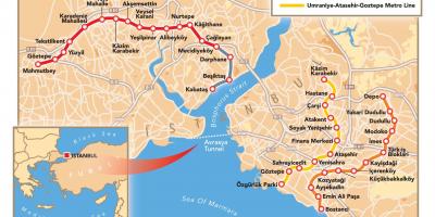 Mapa Stambułu tunel