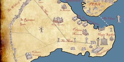 Mapa Konstantynopola 1453